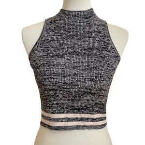 Forever 21 Gray Mock Neck Crop Top